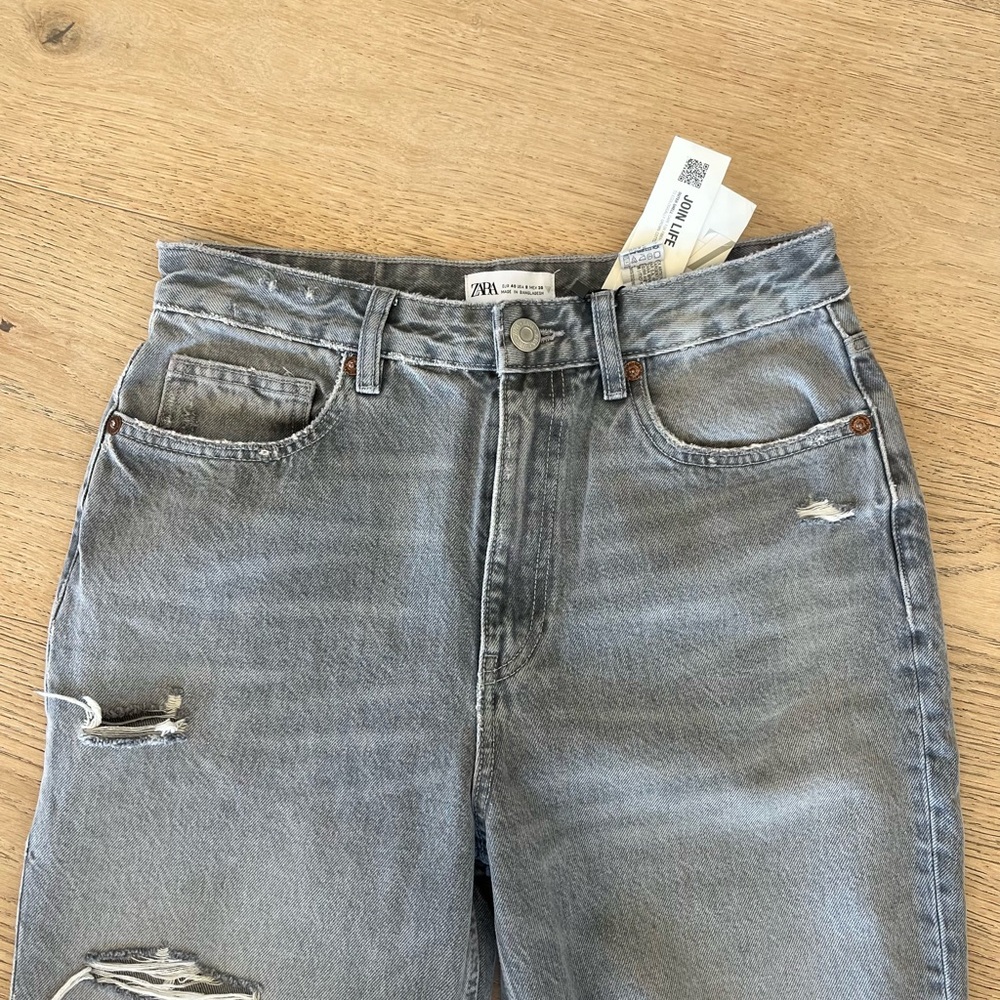 Zara • NWT Highrise women’s distressed jeans size 8 - Picture 7 of 7